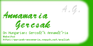 annamaria gercsak business card